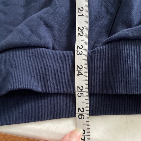 Lonely Ghost Navy Hoodie with Red Text - Picture 8 of 9